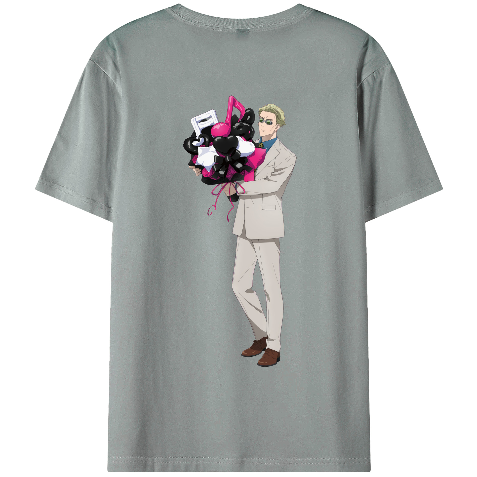 （画像用） 呪術廻戦 Jujutsu Kaisen 綿100％ メンズ半袖Tシャツ（バックプリント） 通気性
